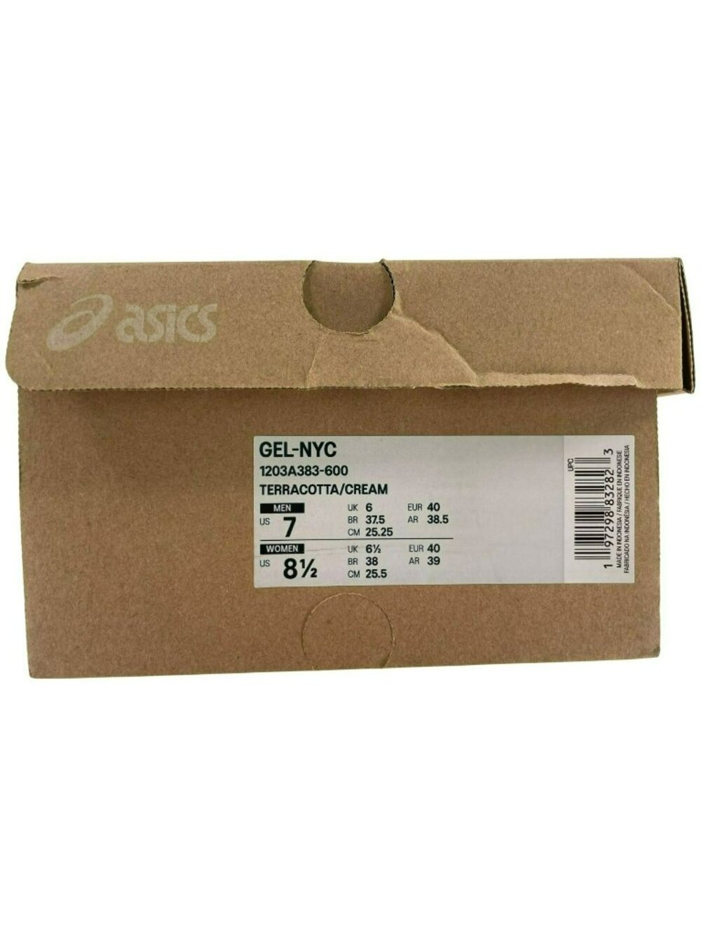 ASICS GEL-NYC Terracotta/Cream Sneakers 1203A303-600 Men's Sz 7 Women's 805 NEW - Picture 10 of 11